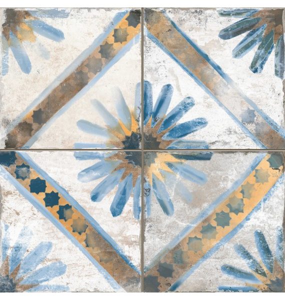 Peronda FS Marrakech Blue kwiatowy wzór 45x45cm