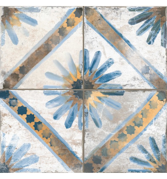 Peronda FS Marrakech Blue kwiatowy wzór 45x45cm