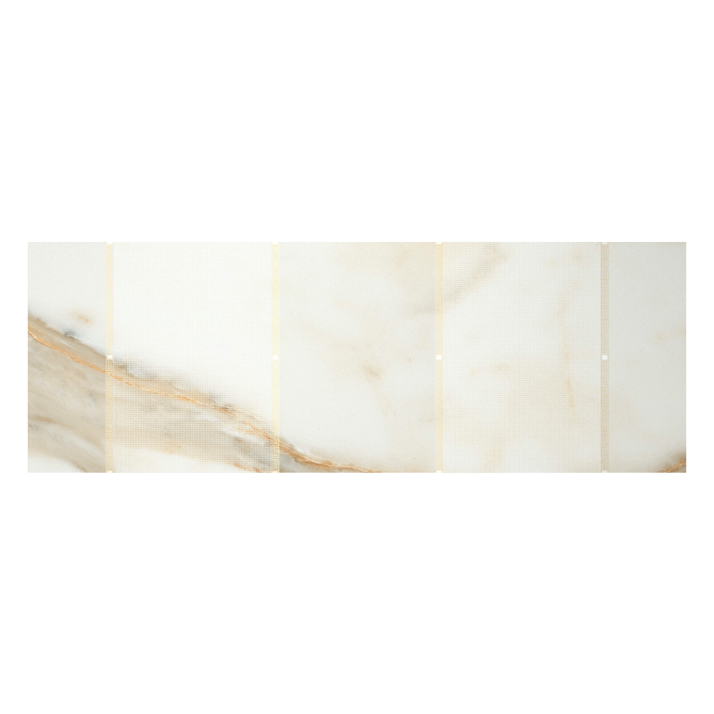 Fanal Calacatta Greca Gloss Gold 31,6x90 imitacja marmuru