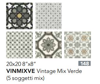 Mariner Vintage Mix Verde 20x20 płytki dekoracyjne