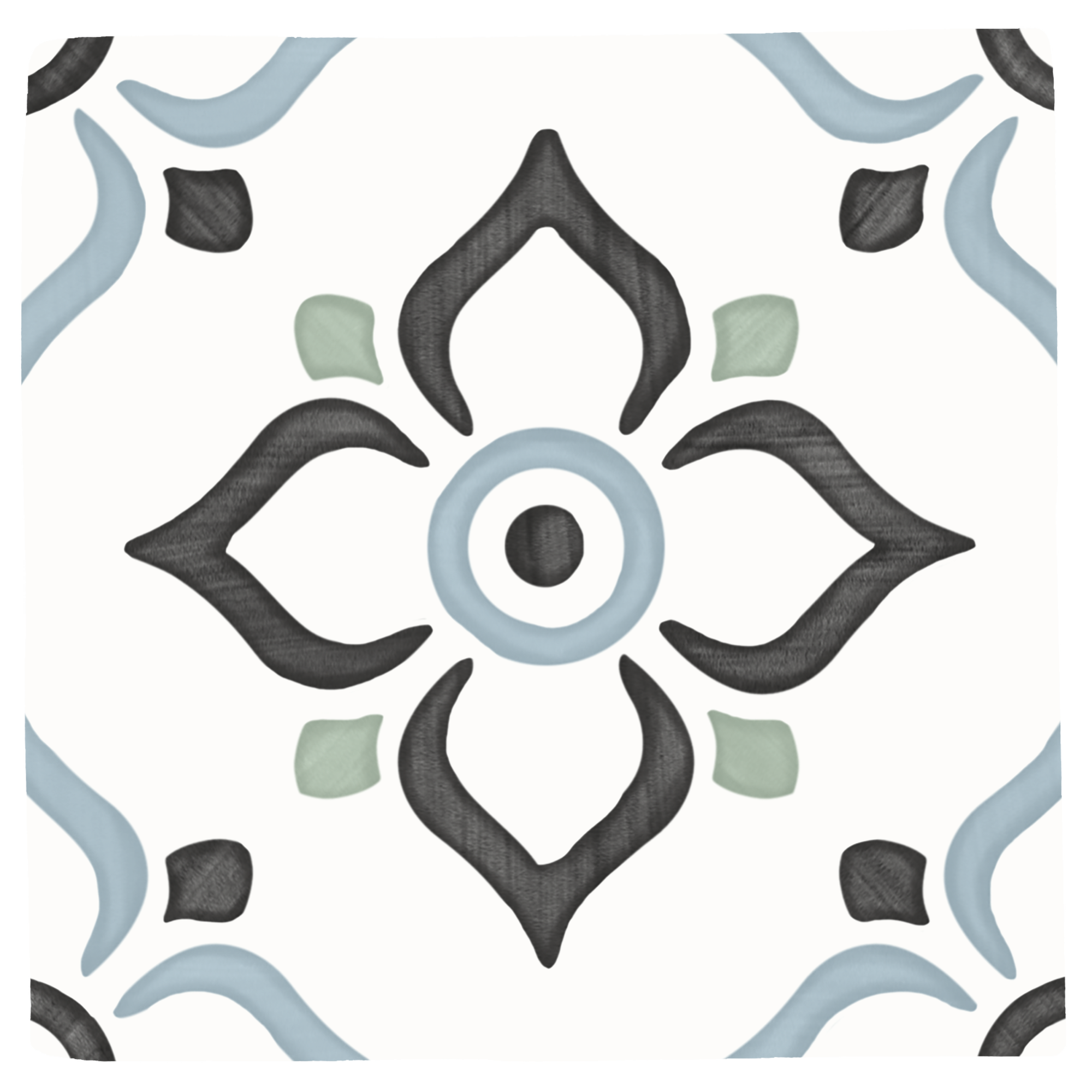 Harmony Tanger Blue Garden 12,3x12,3 płytka w niebieski wzór Harmony Tanger Blue Garden 12,3x12,3 płytka w niebieski wzór