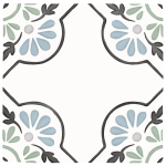 Harmony Tanger Blue Petals 12,3x12,3 płytka w niebieski wzór