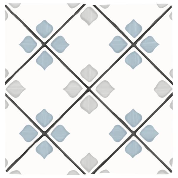 Harmony Tanger Silver Rhomb 12,3x12,3 płytka w hiszpański wzór