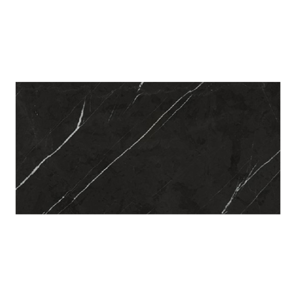 Mykonos Excelsior Black 60x120 czarna płytka z białą żyłką