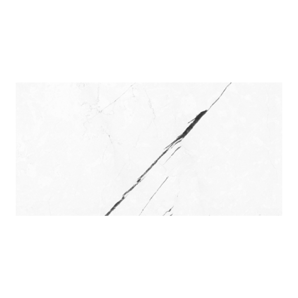 Mykonos Excelsior White 60x120 biała płytka z czarną żyłką
