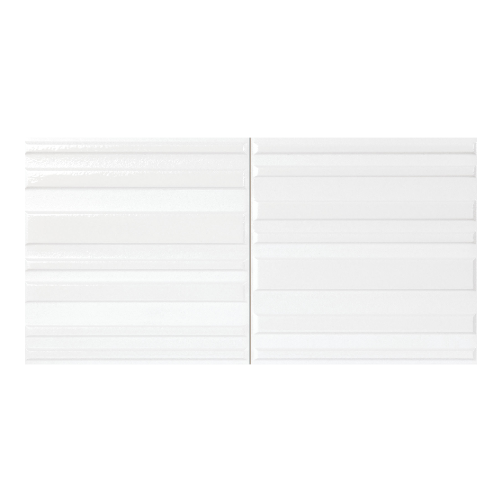 Harmony Ras White 20x40 płytka ryflowana