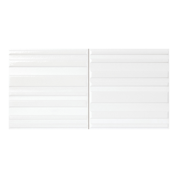 Harmony Ras White 20x40 płytka ryflowana