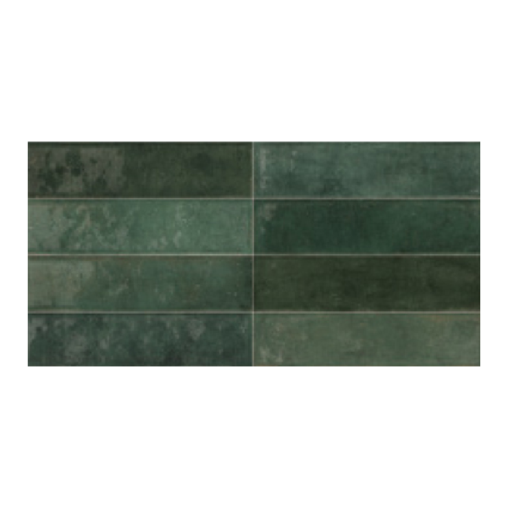Mykonos Mallorca Green 7,5x30 zielona płytka cegiełka