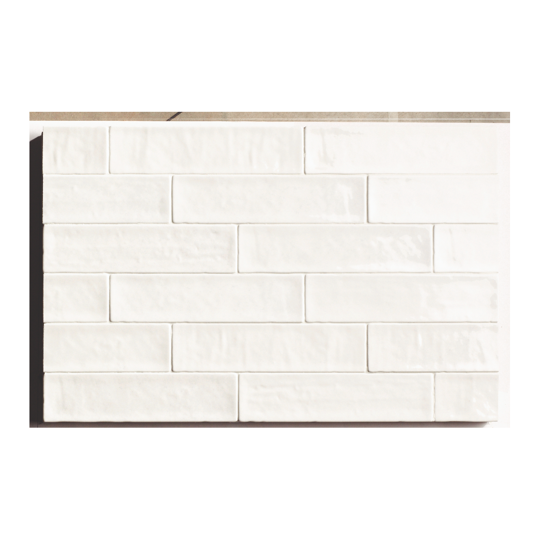 Natucer Zellige White 6,2x25 biała płytka cegiełka Natucer Zellige White 6,2x25 biała płytka cegiełka