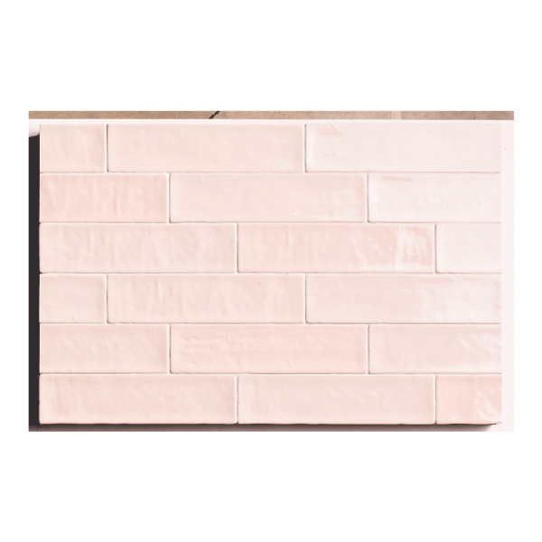 Natucer Zellige Rose 6,2x25 różowa płytka cegiełka