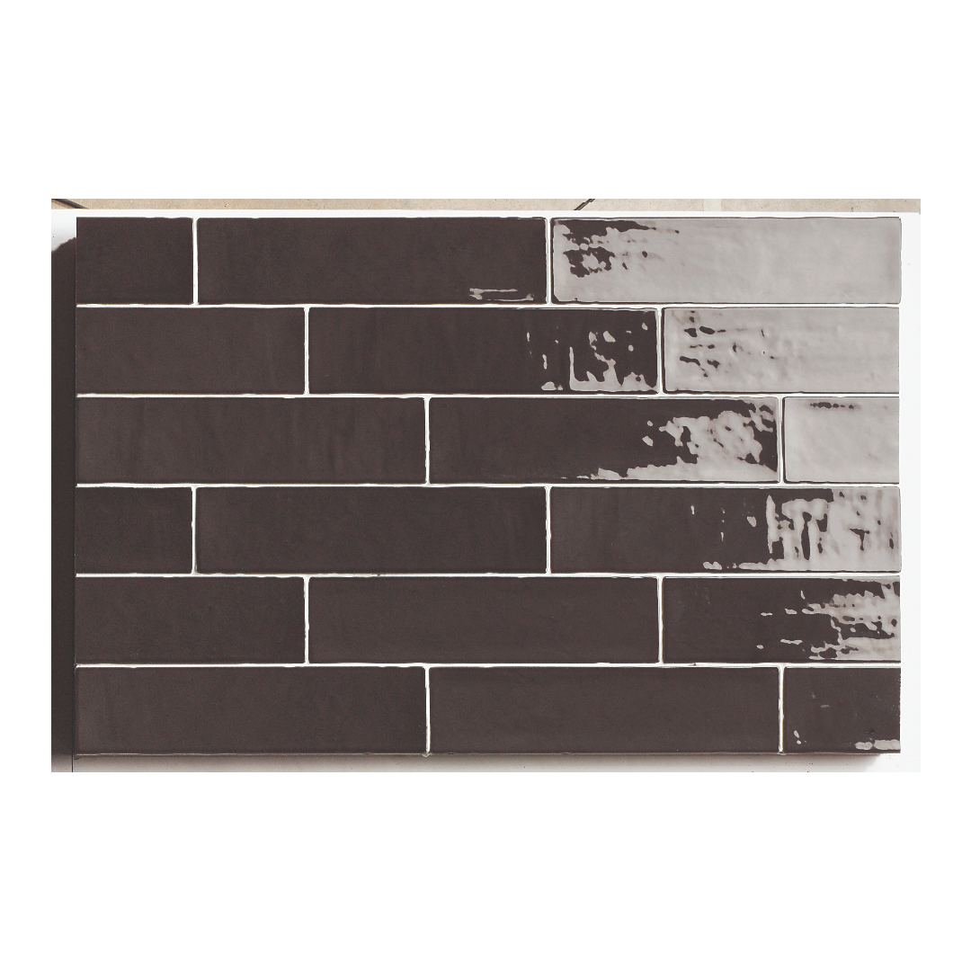 Natucer Zellige Black 6,2x25 czarna płytka cegiełka Natucer Zellige Black 6,2x25 czarna płytka cegiełka