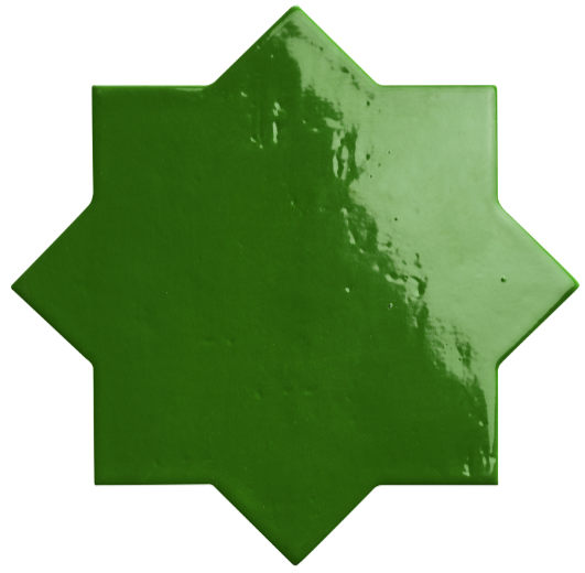 Natucer Star Argile Verde 18x18 płytka w kształcie gwiazdy
