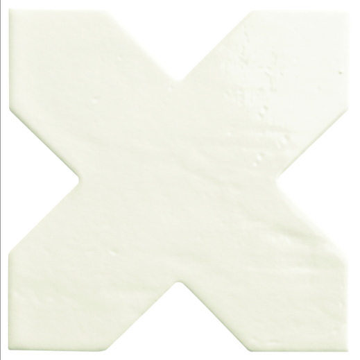 Natucer Cross Bianco 18x18 płytka w unikalnym kształcie