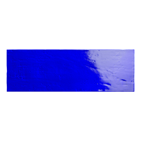 Natucer Strip Argile Blu 15x45 niebieska płytka w połysku