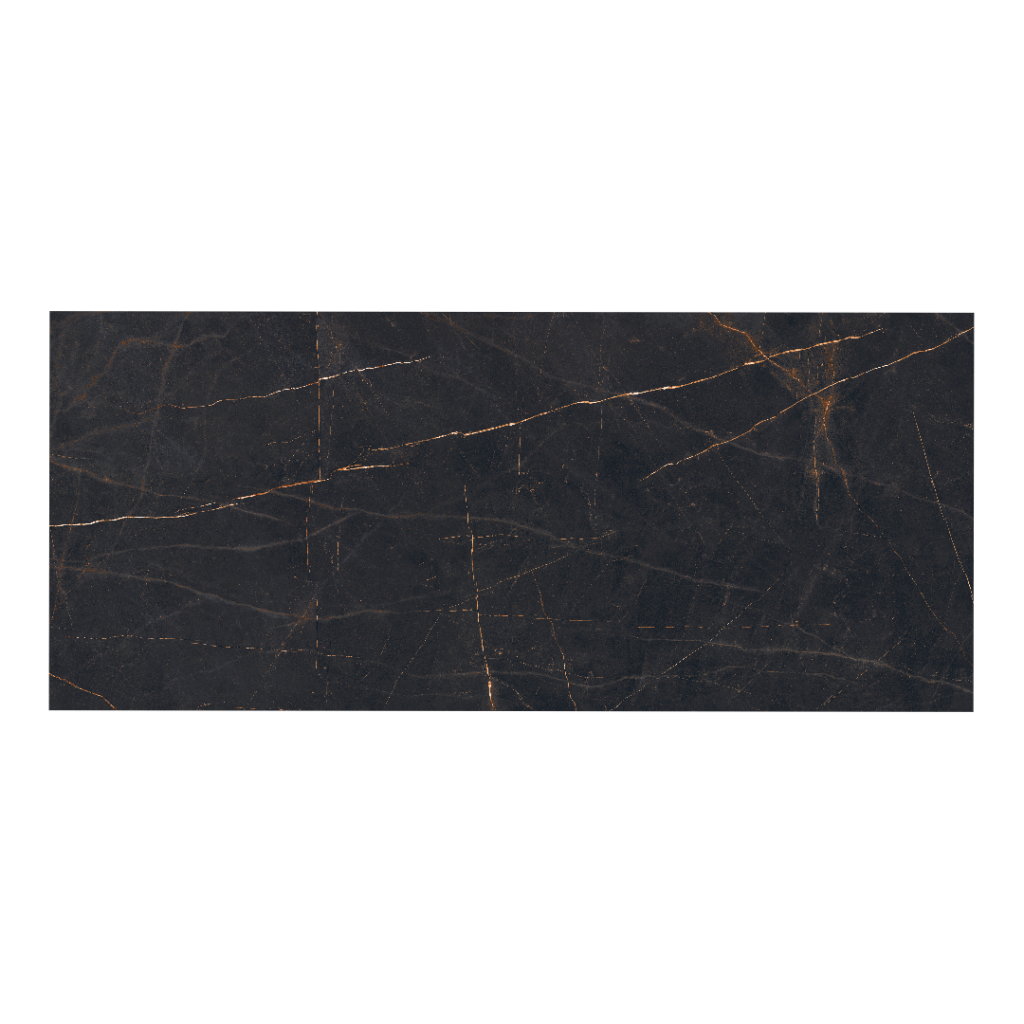 Durstone Yves Nero 120x280 czarna płytka ze złotą żyłką