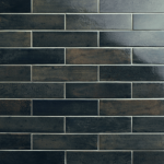 Natucer Capri Nero 6,5x25 czarna płytka cegiełka