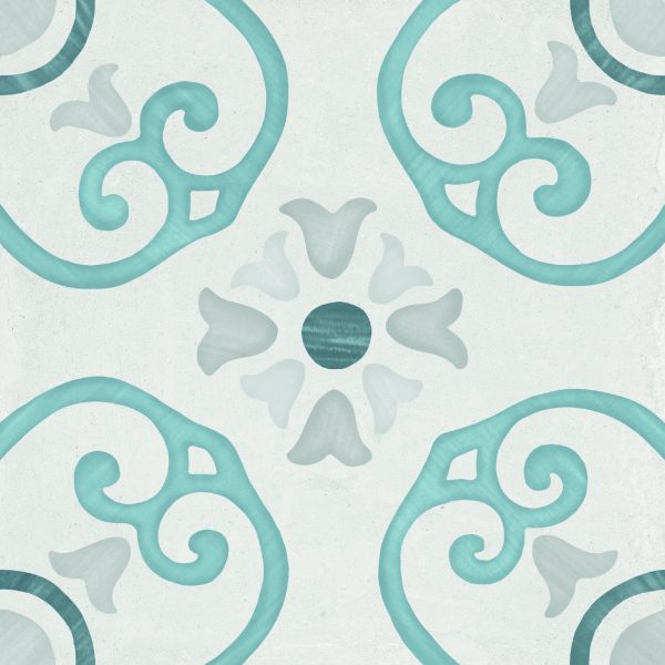 Harmony Sirocco Blue Dhalia 22,3x22,3 płytka w malowniczy wzór