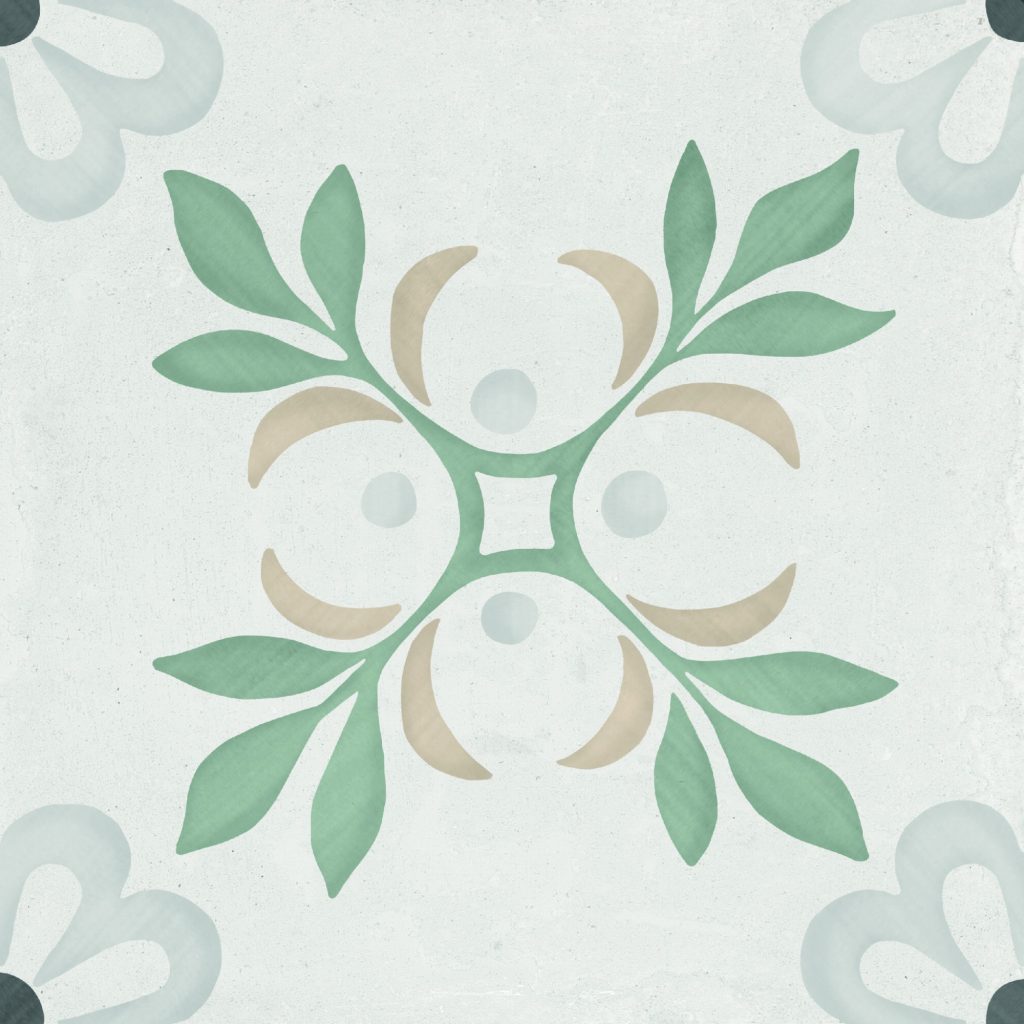 Harmony Sirocco Green Garden 22,3x22,3 płytka w malowniczy wzór