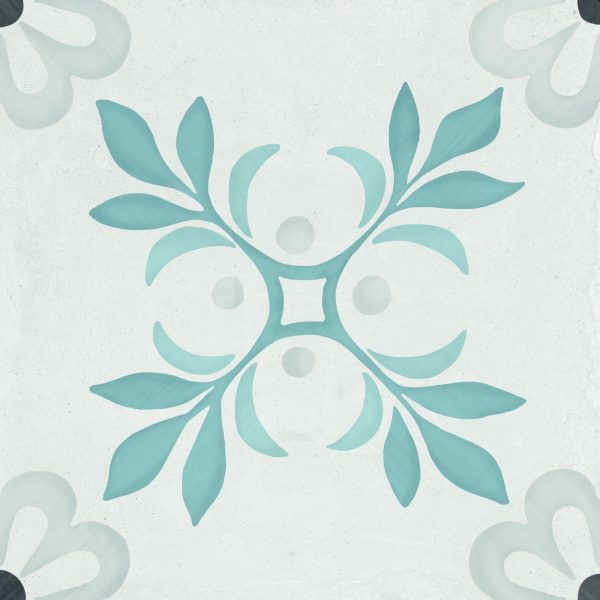 Harmony Sirocco Blue Garden 22,3x22,3 płytka w malowniczy wzór