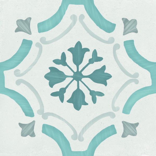 Harmony Sirocco Blue Ornate 22,3x22,3 płytka w malowniczy wzór