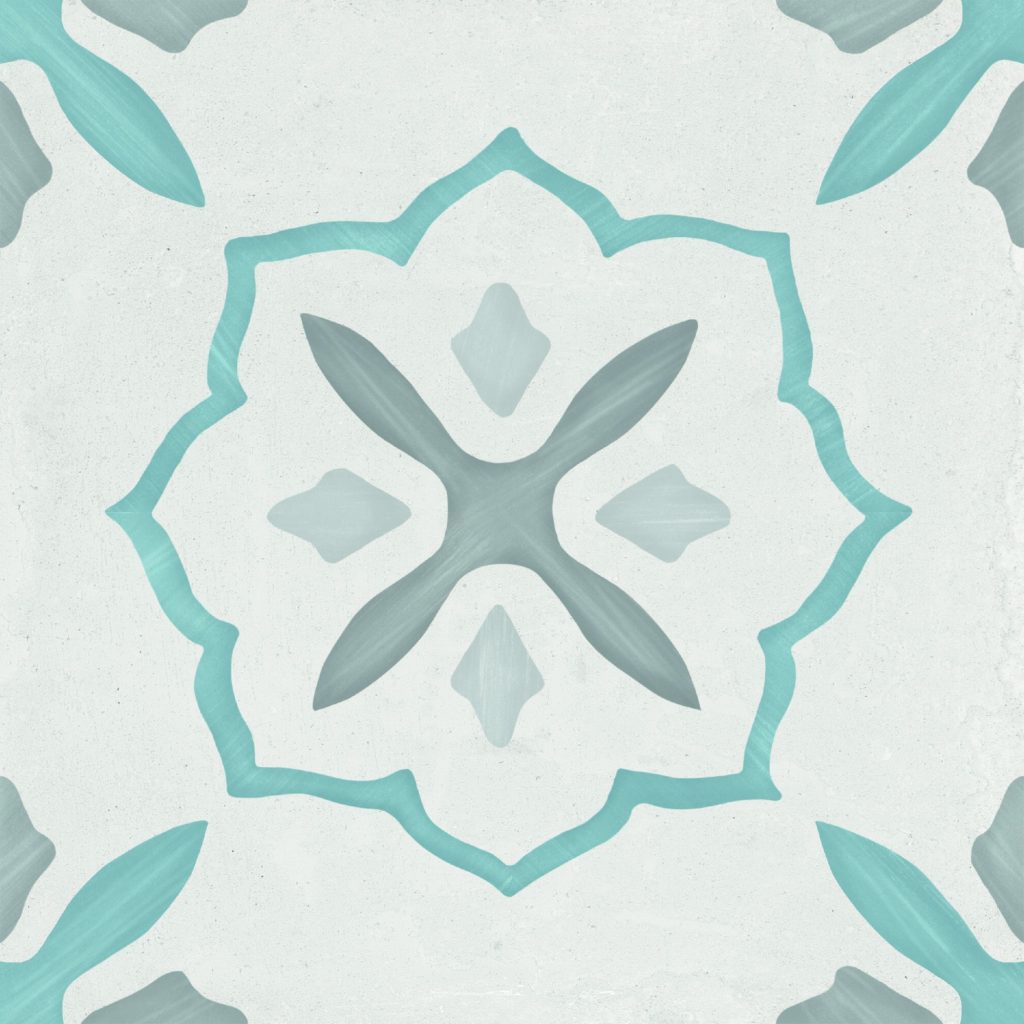 Harmony Sirocco Blue Cross 22,3x22,3 płytka w malowniczy wzór