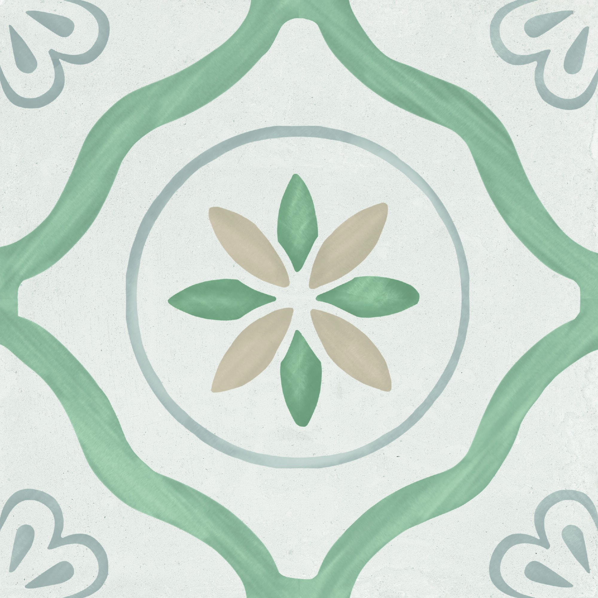 Harmony Sirocco Green Petals 22,3x22,3 płytka w malowniczy wzór Harmony Sirocco Green Petals 22,3x22,3 płytka w malowniczy wzór