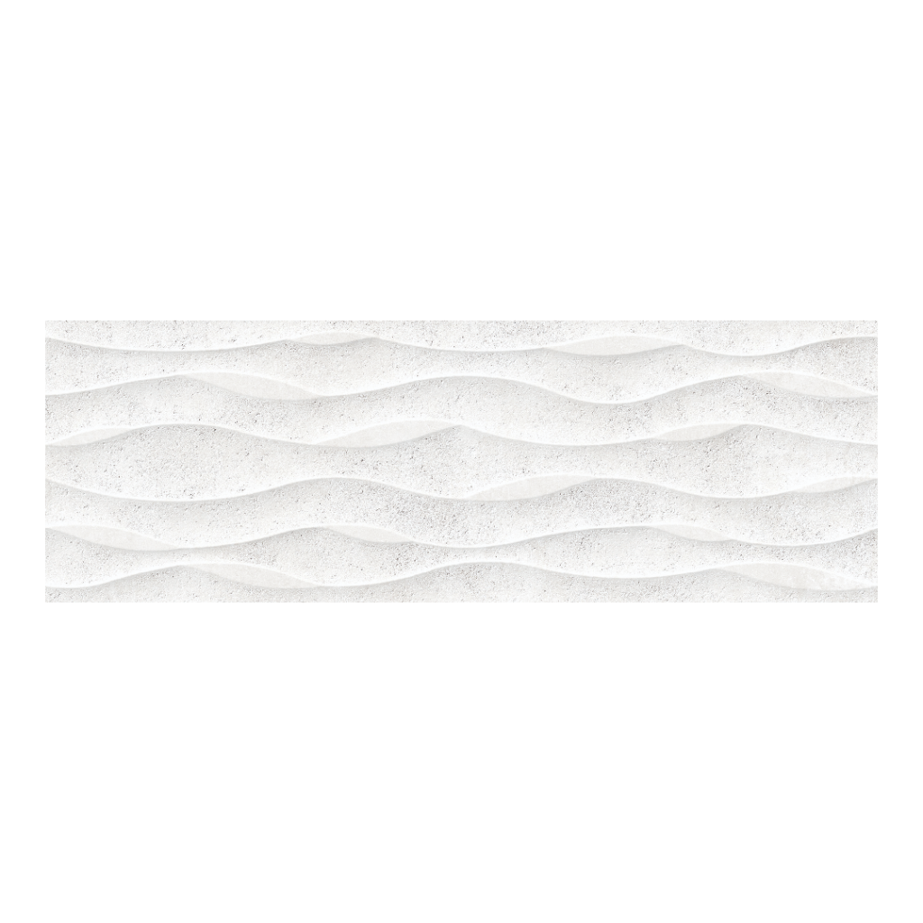 Peronda Ground Wall White Decor/33,3x100/R płytka falowany wzór