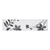 Harmony Aqua Anthracite Decor 6x24,6 płytka cegiełka w kwiaty