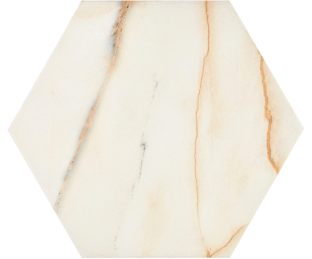 Durstone Marmi Viena Gold 23x27 płytka heksgon marmur