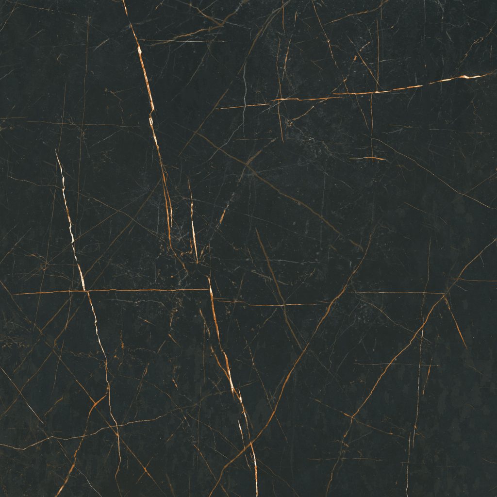 Durstone Mirage Black 120x120 czarna płytka ze złotą żyłą