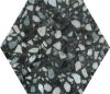Durstone Terazzo Black 23x27 płytka heksagon lastryko