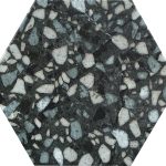 Durstone Terazzo Black 23x27 płytka heksagon lastryko