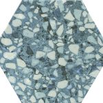 Durstone Terazzo Blue 23x27 płytka heksagon lastryko