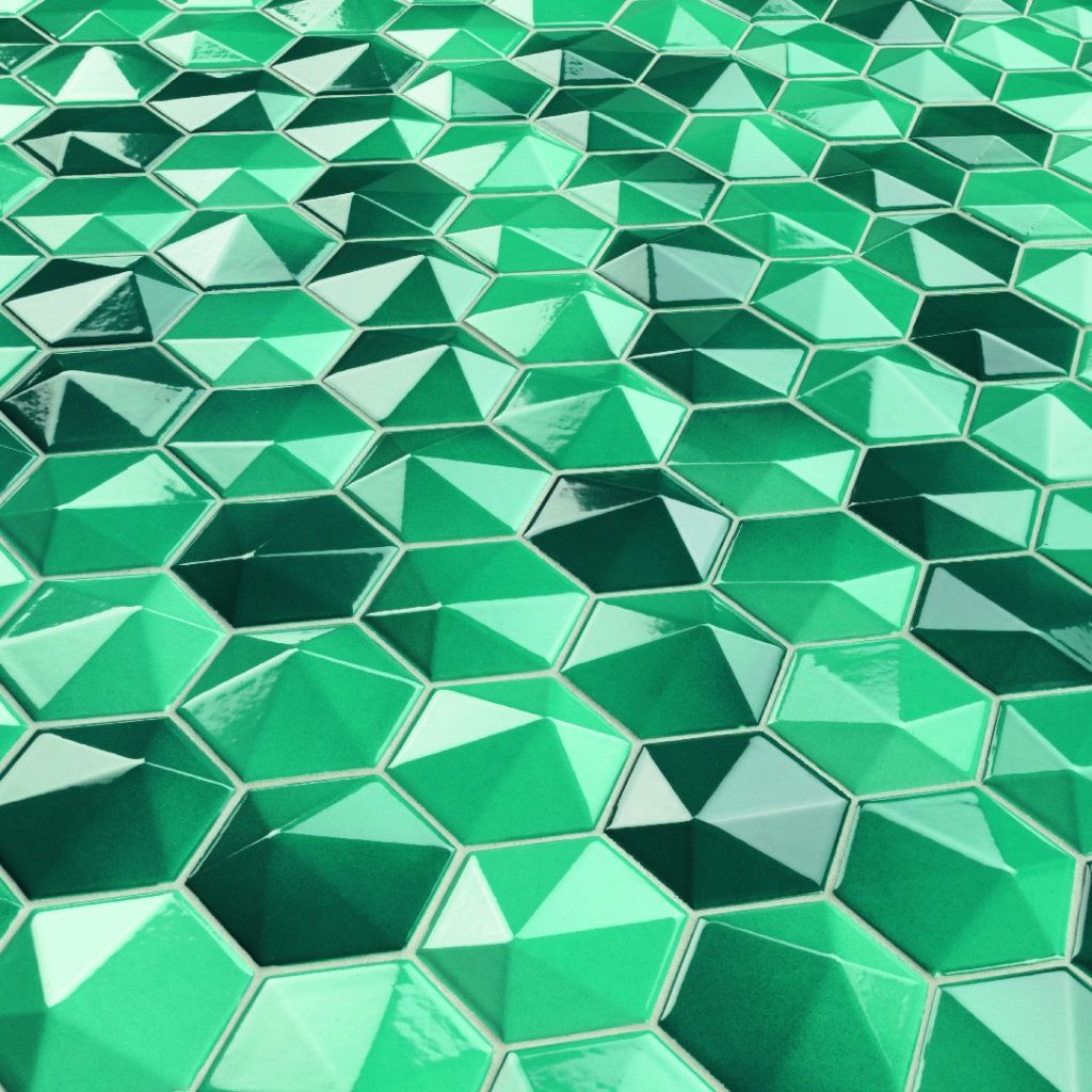 Natucer 3D Hex Turquesa 34x32,6 płytka trójwymiarowa