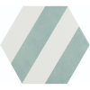 Mykonos Soho Stripes Light Blue 19,8x22,9 płytka heksagonalna w paski