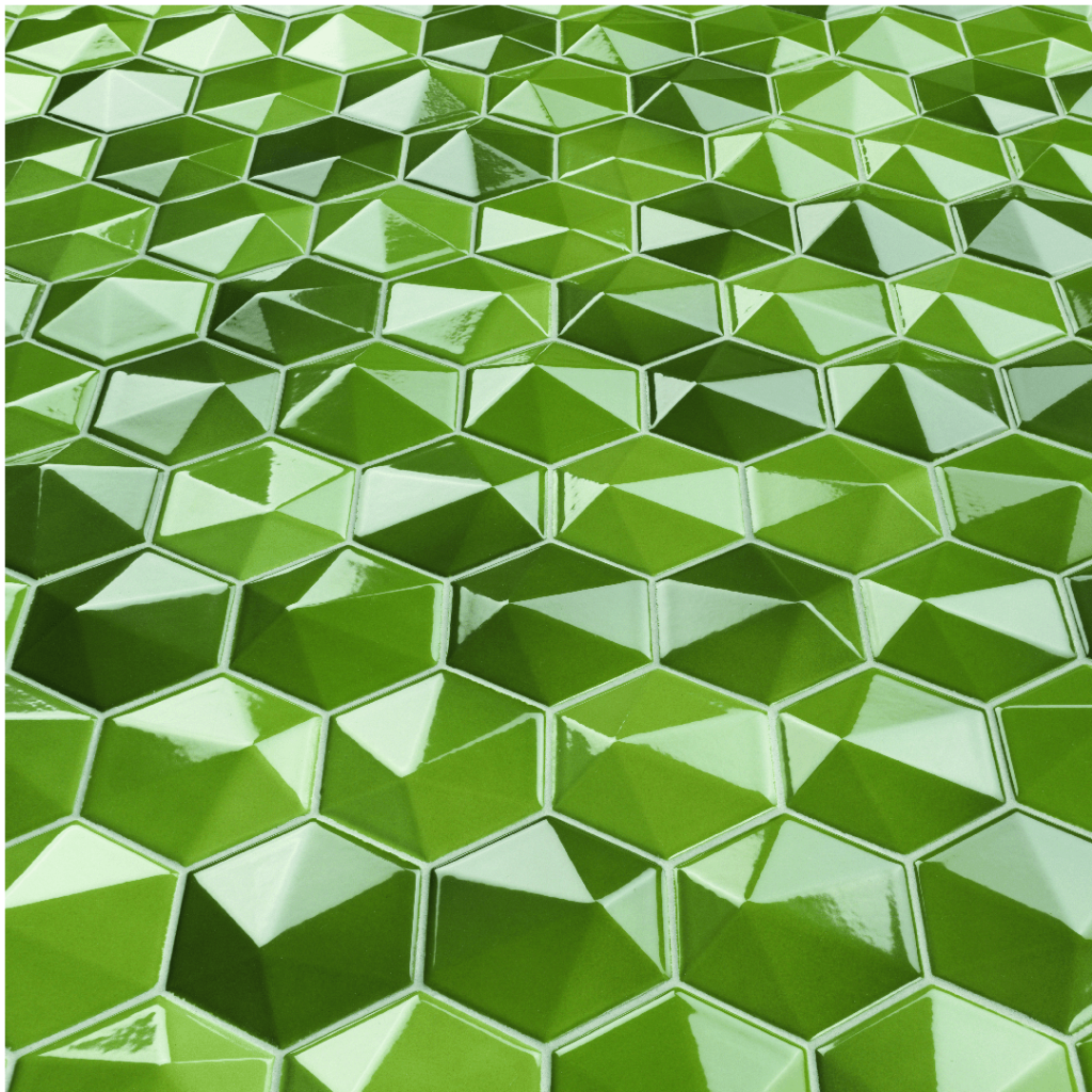 Natucer 3D Hex Verde 34x32,6 płytka trójwymiarowa