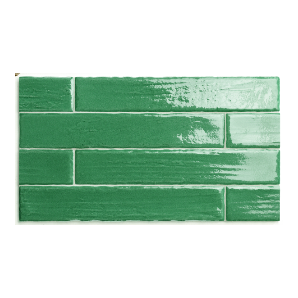 Natucer Wabi Sabi Olive 7x40 zielona płytka cegiełka