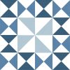 Keros Cordoba Torres 25x25 płytka w niebieski wzór geometryczny