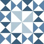 Keros Cordoba Torres 25x25 płytka w niebieski wzór geometryczny