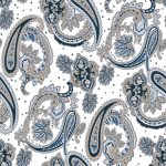 Keros Paisley Amber 25x25 płytka w niebieskie wzory