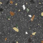 Keros Tritato Negro 25x25 płytka lastryko czarna