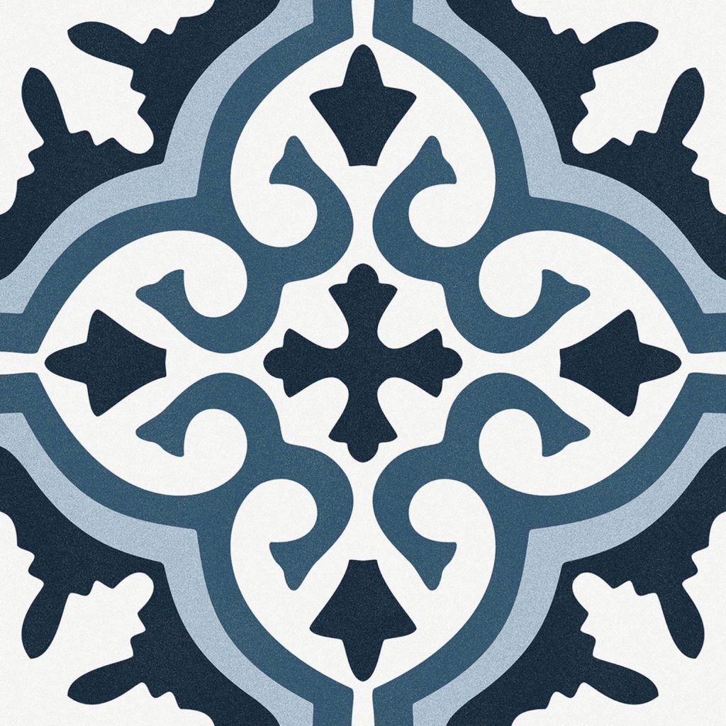 Keros Valencia Lonja 25x25 płytka patchworkowa niebieska