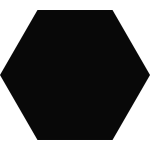 Keros Hexa Element Negro 23x27 czarna płytka heksagon