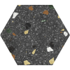 Keros Hexa Tritato Negro 23x27 płytka heksagon, lastryko