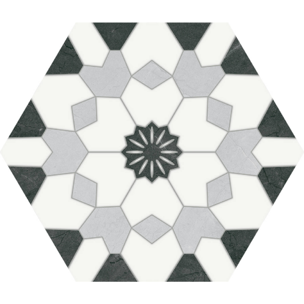 Keros Hexa Venezia Nero 23x27 płytka heksagon