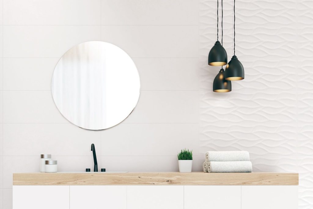 Keros Decorado White Mate Hojas 25x75