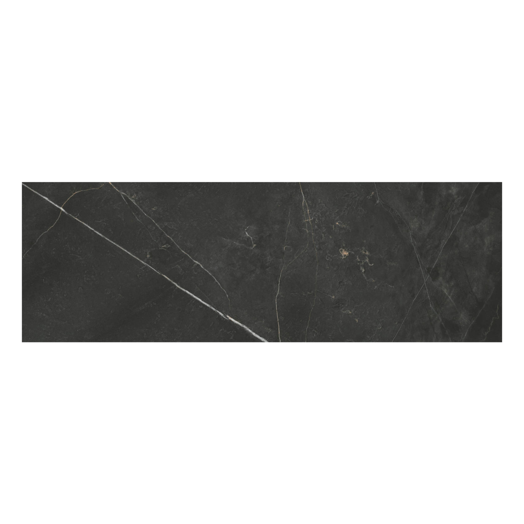 Keros Vernazza Negro 30x90 czarna płytka ścienna z żyłką