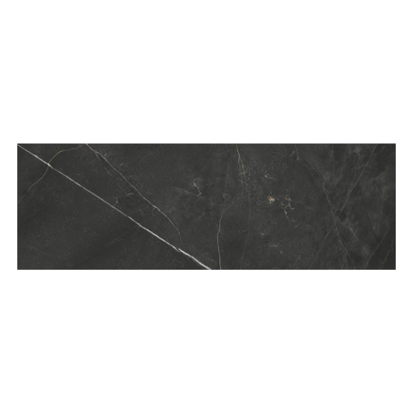 Keros Vernazza Negro 30x90 czarna płytka ścienna z żyłką