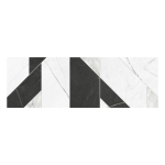 Keros Vernazza Regio 30x90 biało-czarna płytka ścienna