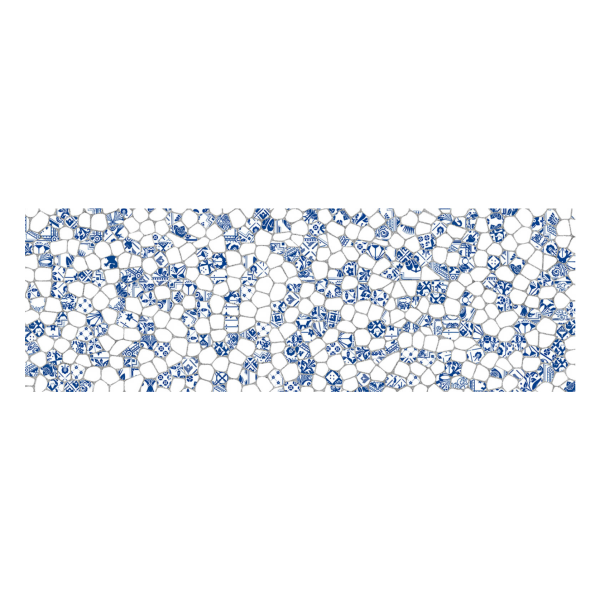 Keros White Gaudi Brillo 30x90 wzorzysta niebieska płytka